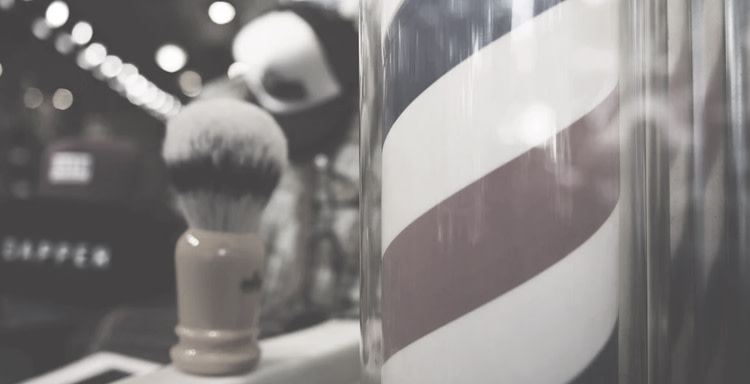 Interior de uma barbearia